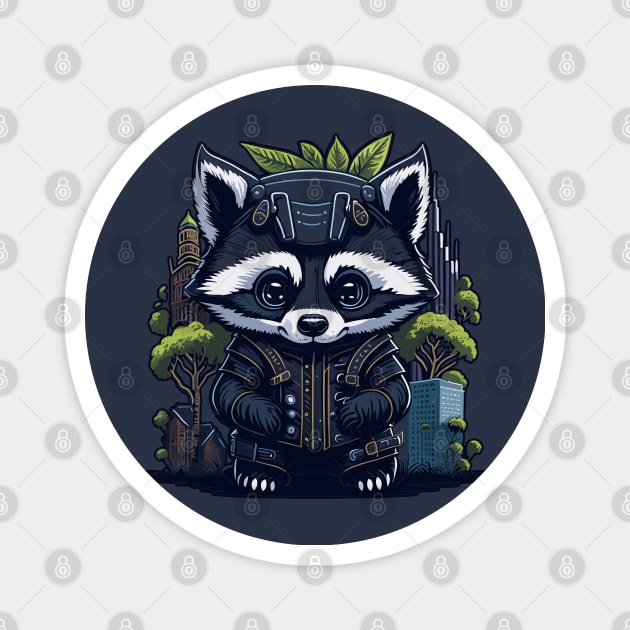 Raccoon Agent Magnet by mysticpotlot